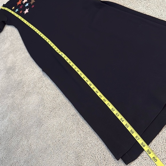 STAUD Aries Star Embroidered Maxi Dress | Long Sleeve | Size M | Black - Picture 9 of 12